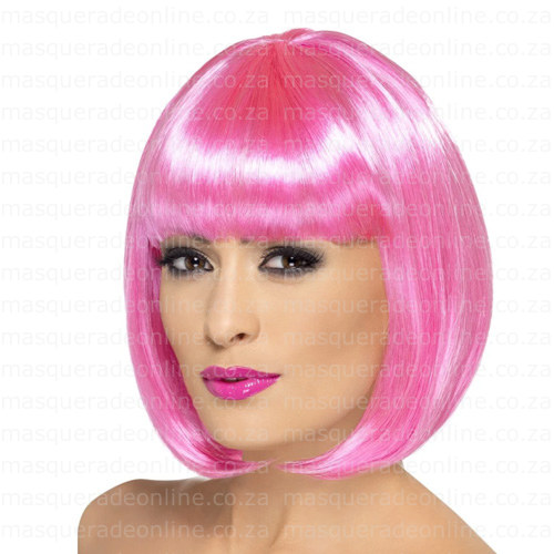 Baby Pink Bob Wig Masquerade Costume Hire — free download