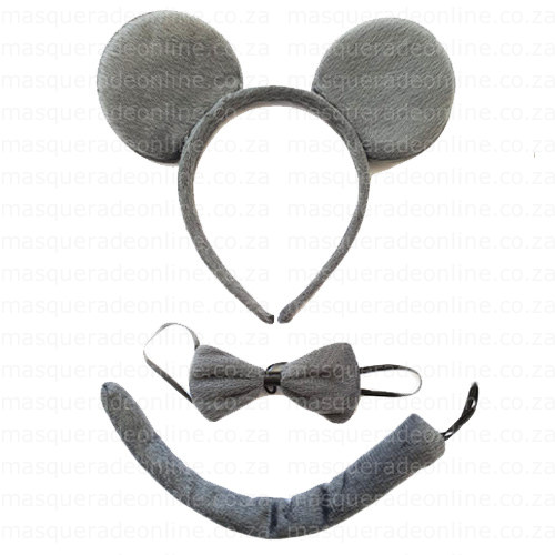 Animal Mouse Ears and Tail Set – Masquerade Costume Hire