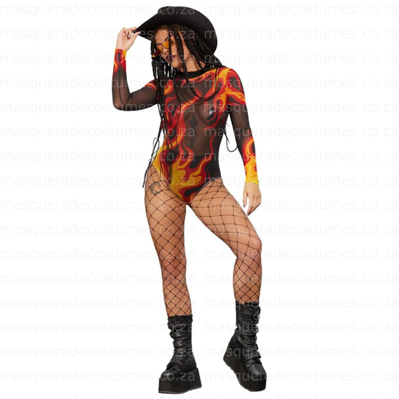 Solid Colored Fashionable Printed Bodysuit Cosplay Masquerade Costume