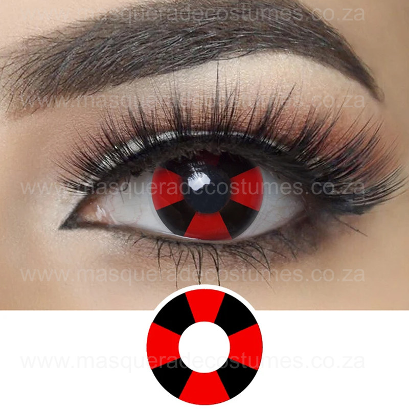 Biohazard Contact Lenses - Red and Black