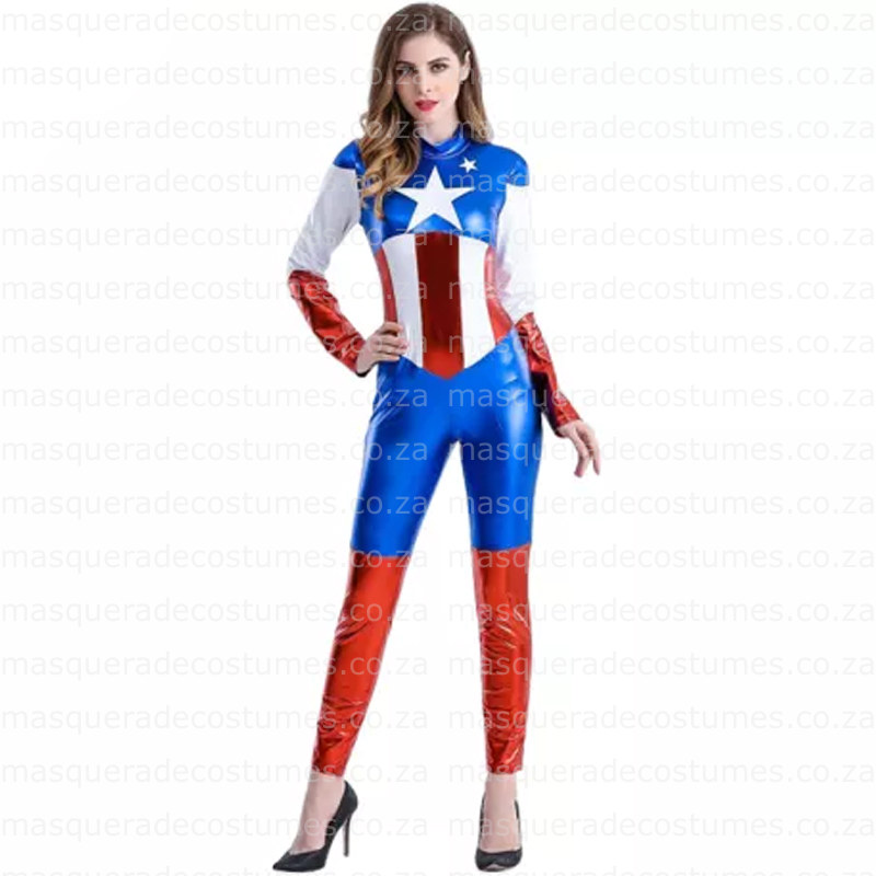 Adult Captain America Woman Inspired Costume