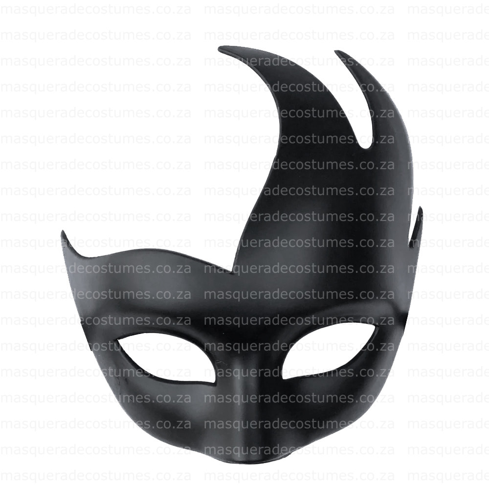 Masquerade Solid Venetian Mask , Black