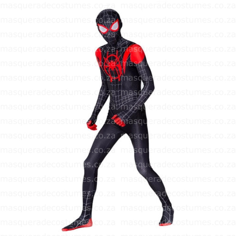Adult Miles Morales Spiderman Inspired Spandex Costume