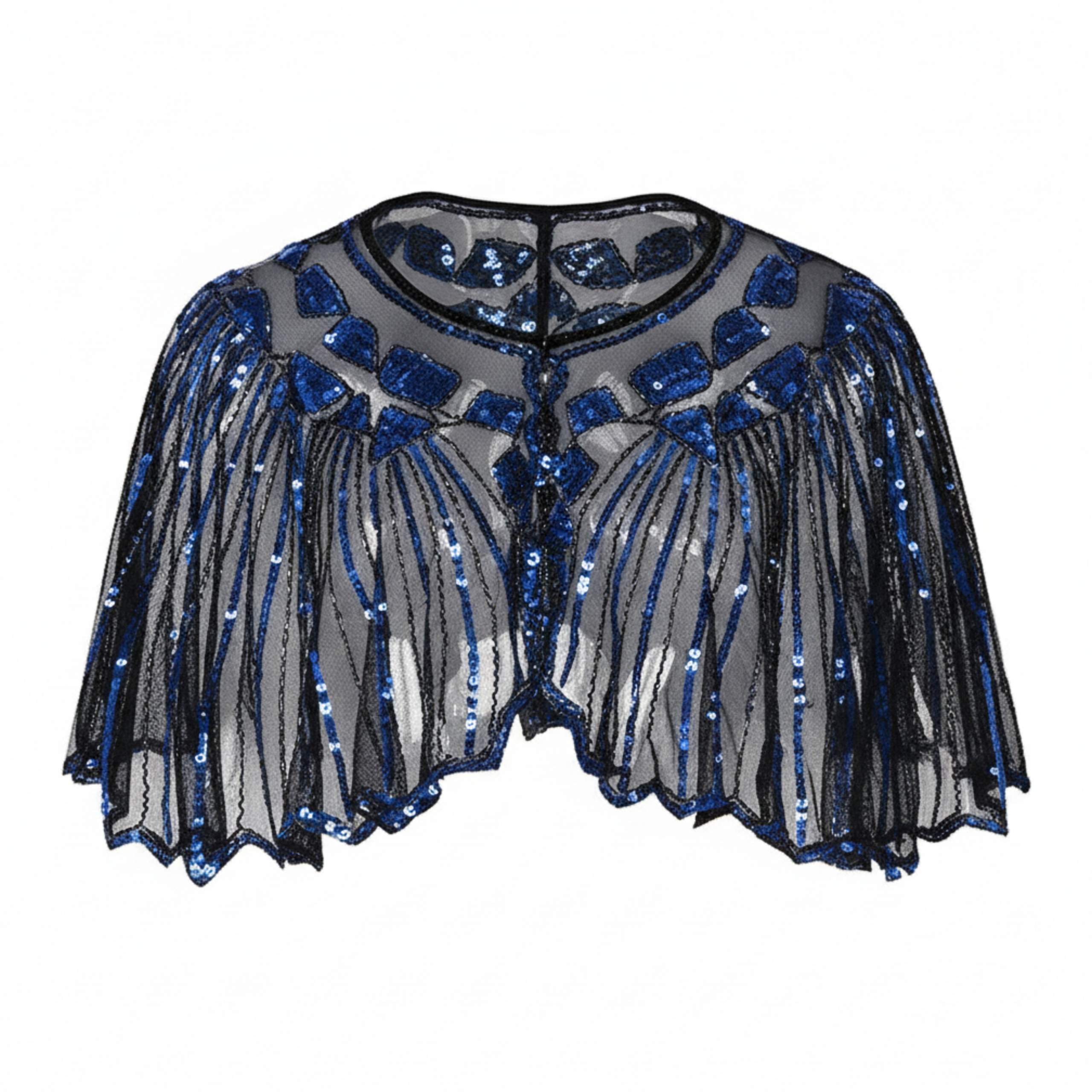 Gatsby Sequin Cape - Blue - Image 2