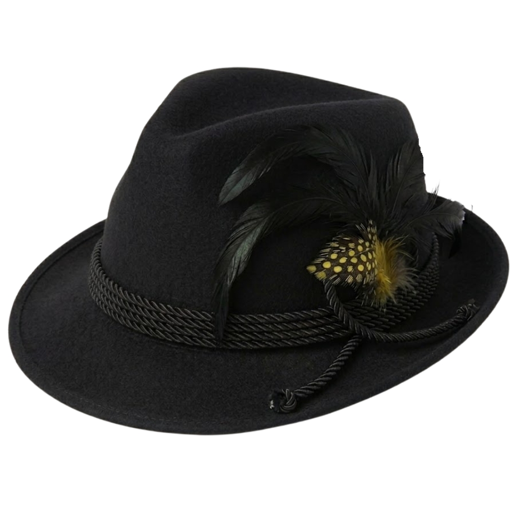 German Trenker Hat - Black - Image 2