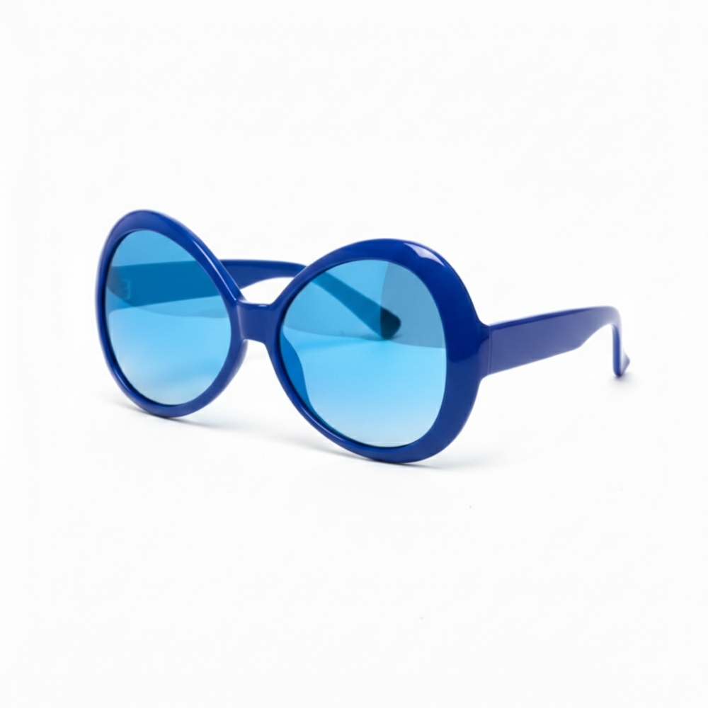 Oversized Diva Glasses - Royal Blue - Image 2
