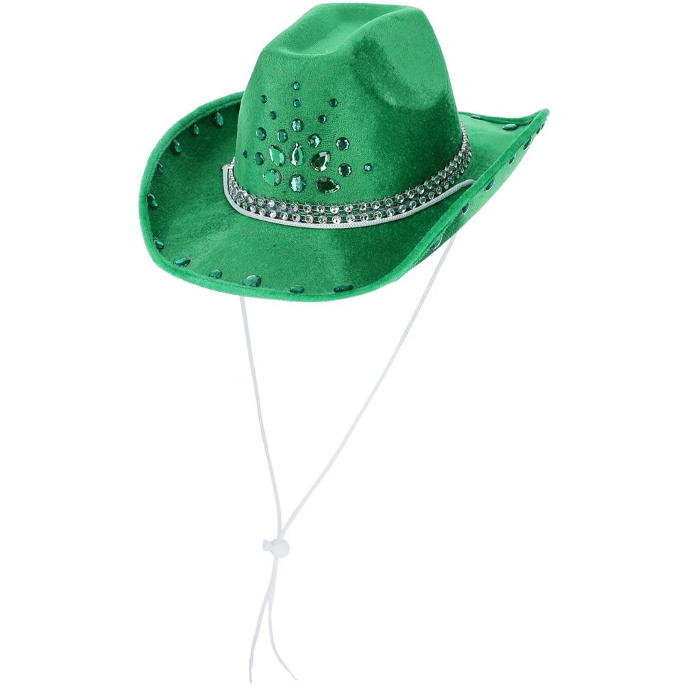 Green Rhinestone Cowboy Hat