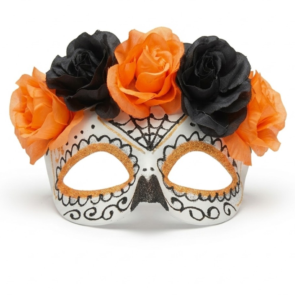 Day Of The Dead Kids Mask - Orange - Image 2
