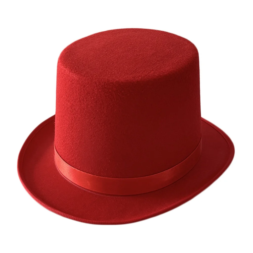 Felt Top Hat - Red - Image 2