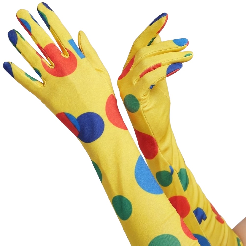 Clown Print Long Gloves